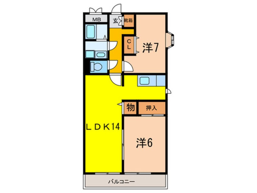 間取図 フィノ　カサ宝南