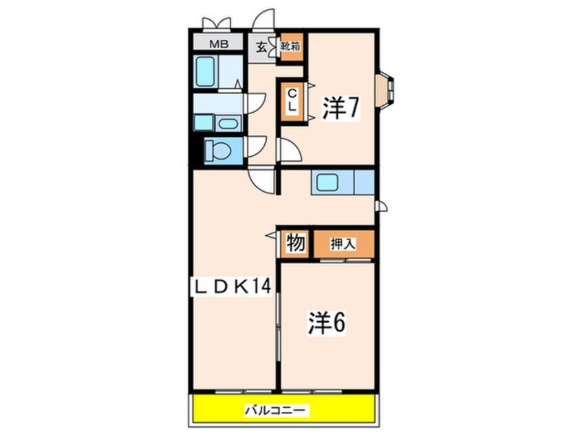 間取図 フィノ　カサ宝南