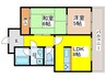 シャト－みかげ 2LDKの間取り