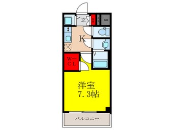間取図 アドバンス江坂東コンフィ(202)