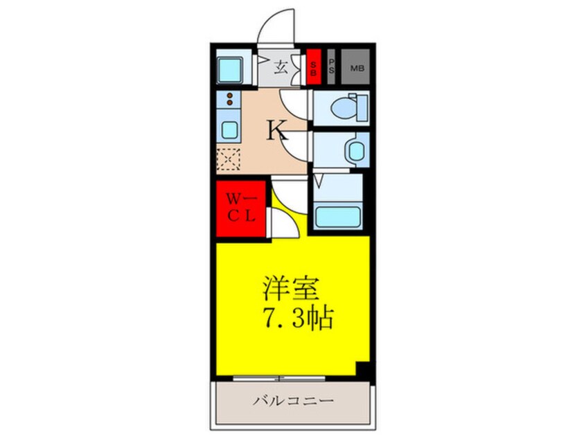 間取図 アドバンス江坂東コンフィ(202)