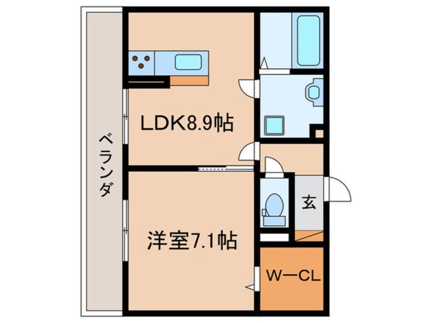 間取図 仮)城陽市久世北垣内ハイツ