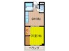 第11関根ﾏﾝｼｮﾝ 1DKの間取り