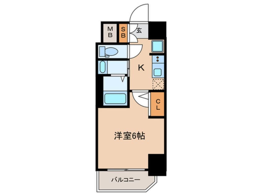 間取図 ｴｽﾃﾑｺｰﾄ新神戸Ⅱ駅前山手(1405)