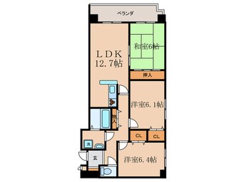 間取図 フレックス戸ノ内