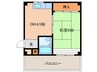 ハイツ濱口 1DKの間取り