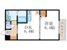 エントランスライフ宝ヶ池 1DKの間取り