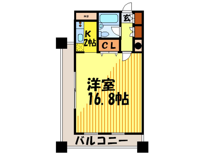 間取図 ﾒｿﾞﾝ･ﾄﾞ･ｳﾞｨﾚ大阪城公園前
