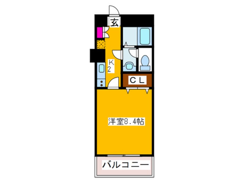 間取図 ﾒｿﾞﾝ･ﾄﾞ･ｳﾞｨﾚ大阪城公園前