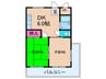 淡路丸富マンション 2DKの間取り