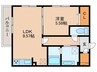フラン岡 1LDKの間取り