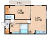 フラン岡 1LDKの間取り