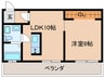 ラクメンビル 1LDKの間取り