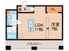 ラクメンビル 1LDKの間取り