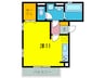 バラドミール 1Rの間取り