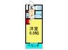 ラピュタ牧野阪 1Kの間取り