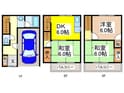 布市町２丁目貸家の間取図