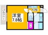 ジーメゾン初芝アマーレ 1Kの間取り