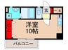 コクリコ富田 1Rの間取り