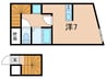 グランシャルム芦屋 1Rの間取り