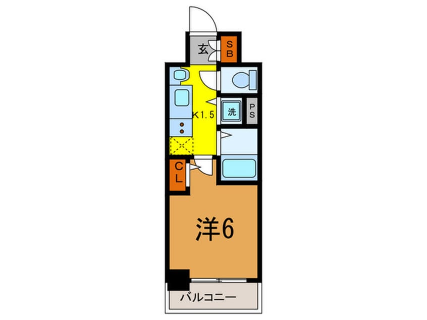 間取図 プレサンス三宮ルミネス（803）