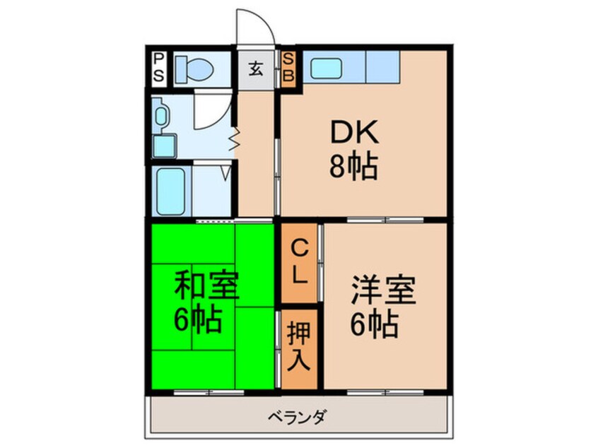 間取図 パークメゾン中加賀屋