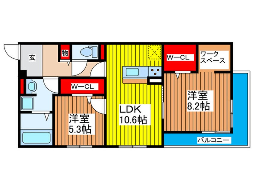 間取図 仮）大阪市都島区網島町D-room