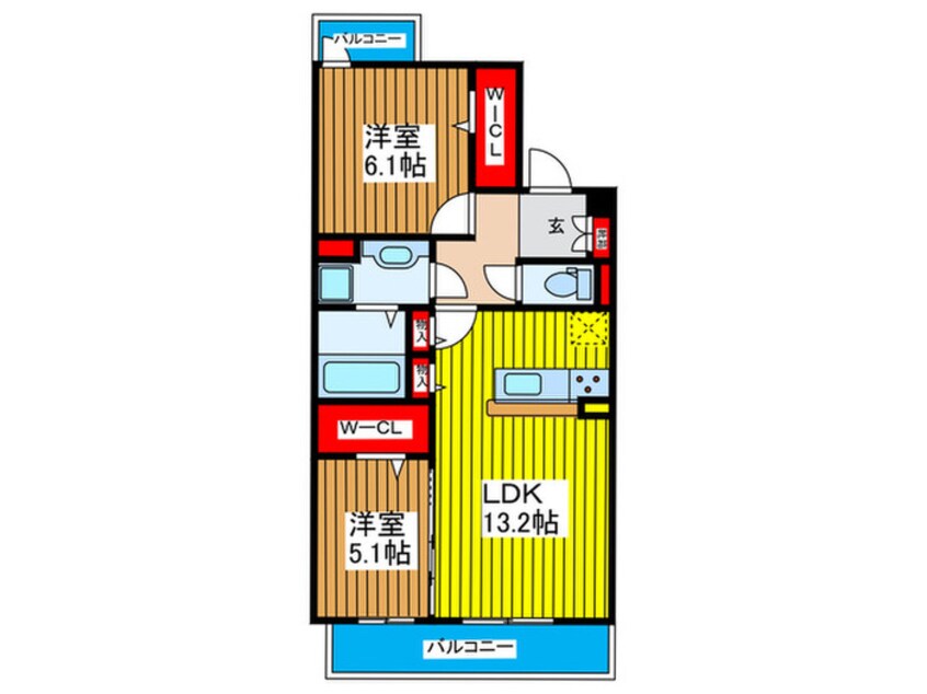 間取図 仮）大阪市都島区網島町D-room