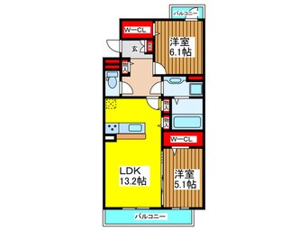 間取図 仮）大阪市都島区網島町D-room