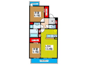 間取図 仮）大阪市都島区網島町D-room