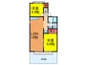 モンテヴェルデ 2LDKの間取り