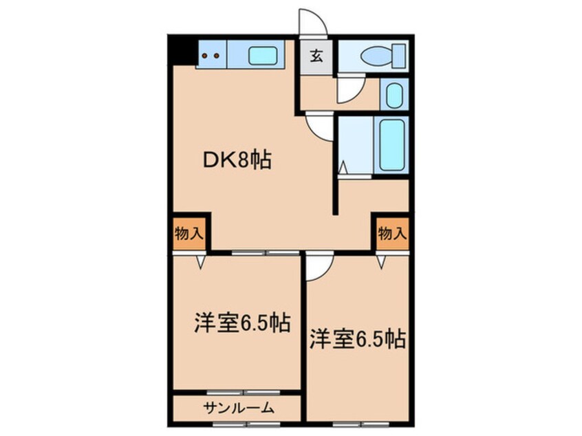 間取図 シルフィ－ド・ドゥ・花隈
