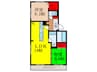 Luna Soleil渋谷 2LDKの間取り