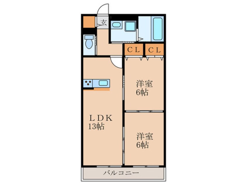 間取図 仮)尼崎市稲葉荘1丁目新築ｱﾊﾟ-ﾄ