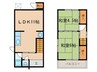 城陽市富野乾垣内42-11貸家 2LDKの間取り