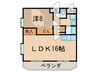 ロイヤルキタノ 1LDKの間取り