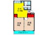山一寿ハイツ 2DKの間取り