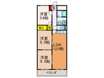 間取図 MAYUMIウエストサイド楠葉