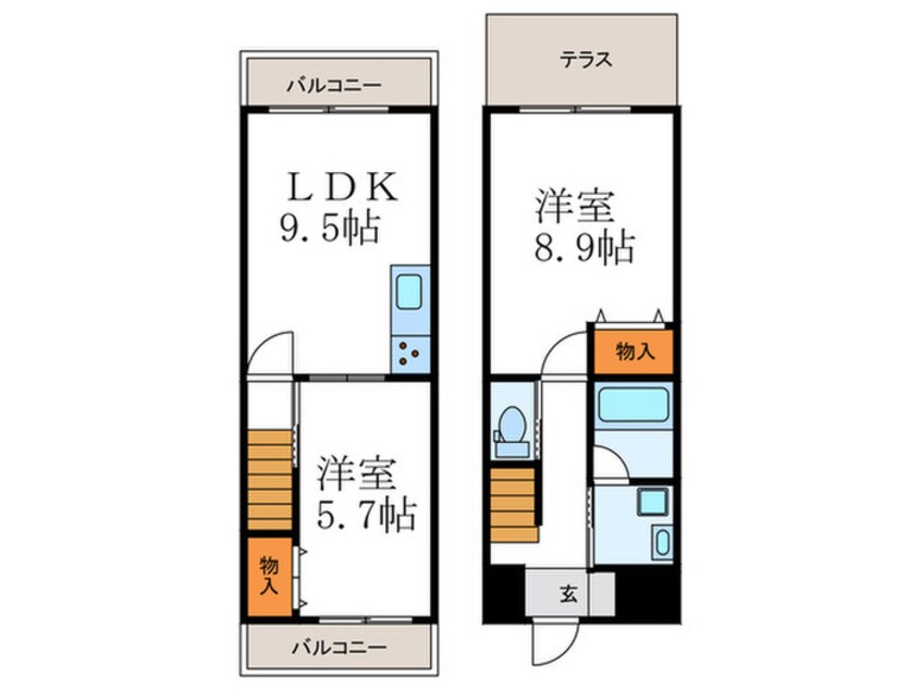 間取図 ＶＩＯＬＡ　ＩＷＡＳＡ