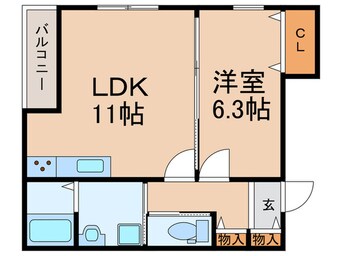間取図 仮）大久保町大窪新築アパート