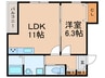 仮）大久保町大窪新築アパート 1LDKの間取り