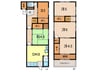久保町一戸建 4DK+Sの間取り