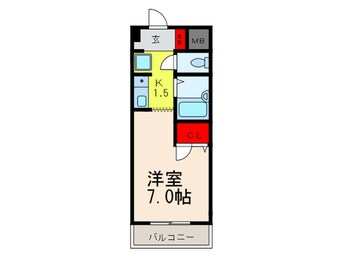 間取図 リアライズ近鉄八尾