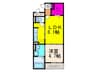 ライルⅠ 1LDKの間取り