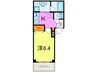 セルカ西元町 1Kの間取り