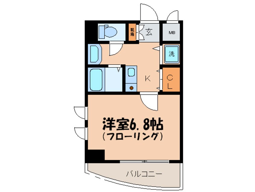 間取図 ｸﾞﾗﾝﾄﾞﾊﾟﾚｽ京都烏丸五条(４０４)