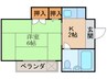 コ－ポ姉小路 1Kの間取り