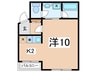 パルデメ－ル 1Kの間取り
