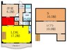 マカハイースト 1LDK+Sの間取り