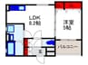 スリール豊南町南 1LDKの間取り